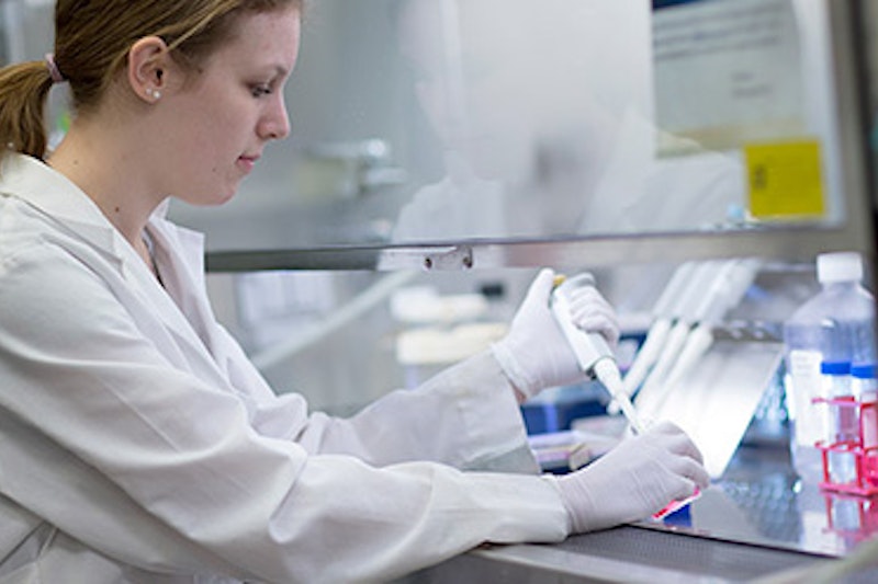 A woman working at a Biomedical laboratory